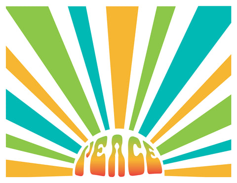 TCW6071 Layered A2 Peace Sunray Stencil