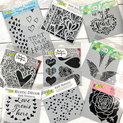 Valentine's Day 9-Pack Stencil Bundle