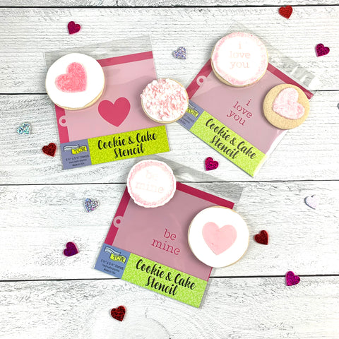 Valentine's Day Cookie Stencils Bundle A - Classic Valentine