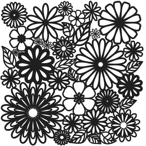 TCW157 Flower Frenzy Stencil