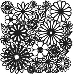 TCW157 Flower Frenzy Stencil