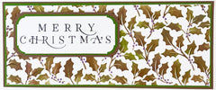 TCW6017 Layered Holly Leaves Slimline Stencil