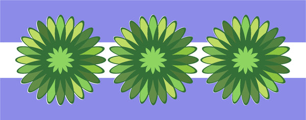 TCW6023 Triple Daisies Layered Slimline Stencil