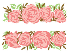 TCW6041 Layered A2 Rose Banner Stencil