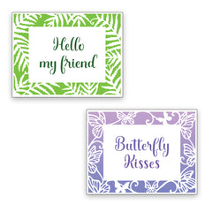 TCW6049 Layered A2 Butterfly Ferns Frames Stencil