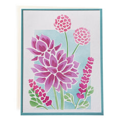 TCW6065 Layered A2 Lotus Bouquet Stencil