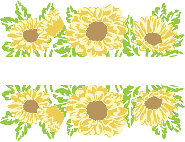 TCW6037 Layered A2 Daisy Banner Stencil