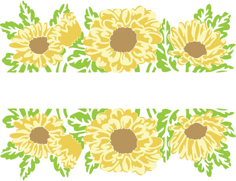 TCW6037 Layered A2 Daisy Banner Stencil