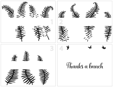 TCW6040 Layered A2 Fern Banner Stencil