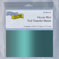 TCW9143 Foil Transfer Sheets 6x6 Ocean Mist