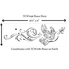 TCW2196 Peace Dove Sign Stencil