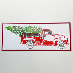 TCW6005 Christmas Truck Layered Slimline Stencil