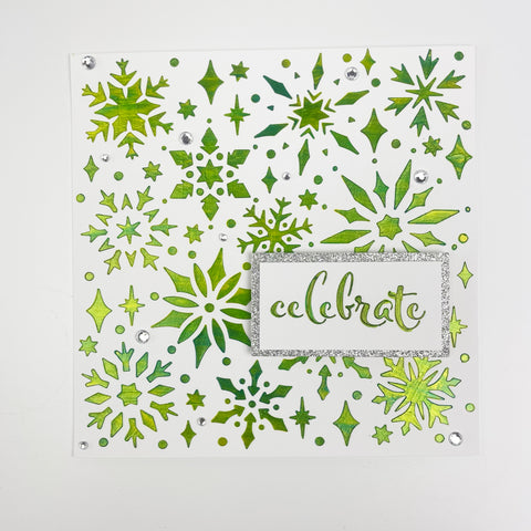 TCW1057 Stencil Snowflake Sparkles