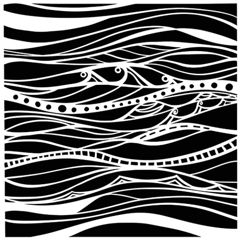 TCW1060 Stencil Calm Waves