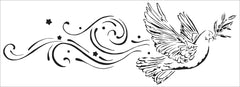 TCW2196 Peace Dove Sign Stencil