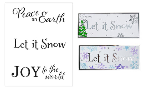 TCW6006 Holiday Words Layered Slimline Stencil