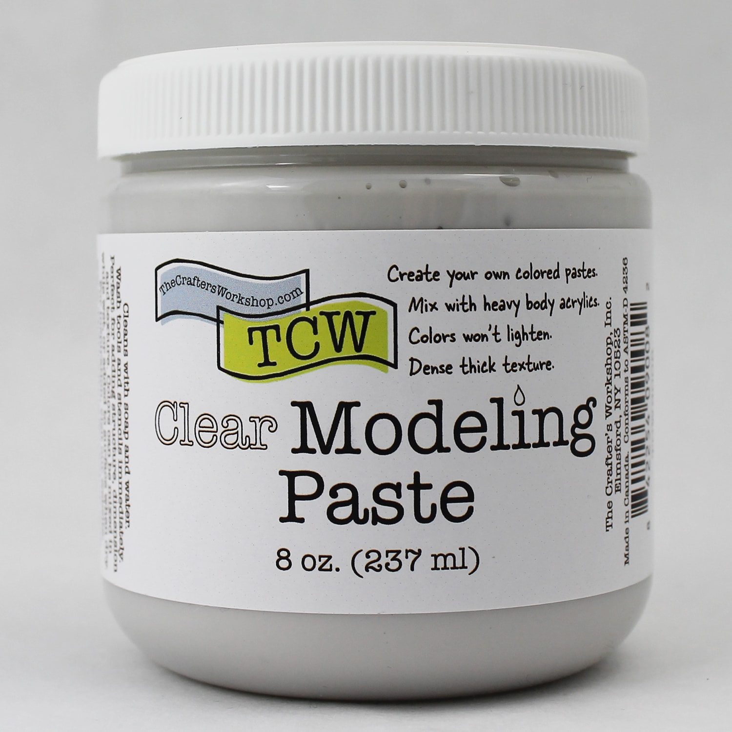 TCW9008 Clear Modeling Paste 8 oz.  The Crafter's Workshop Stencils Stamps  and Mixed Media Goodies