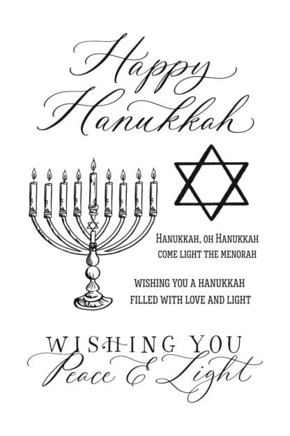 TCW2219 Happy Hanukkah 4x6 Stamp Set