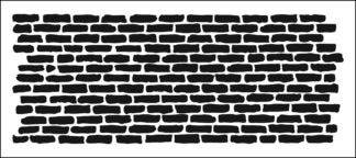 TCW2308 Bricks Horizontal Slimline Stencil