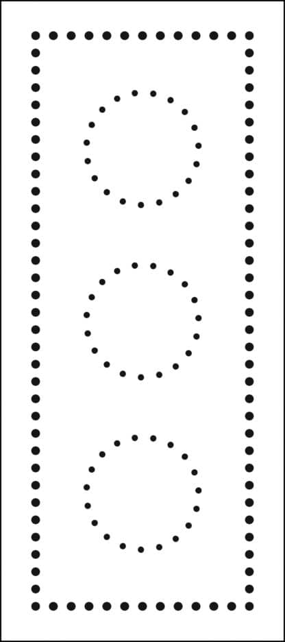 TCW2306 Dotted Circles Slimline Stencil