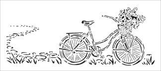 TCW2321 Pretty Bicycle Slimline Stencil