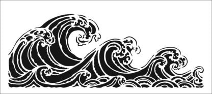 TCW2322 Ocean Waves Slimline Stencil