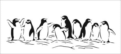 TCW2324 Penguins Slimline Stencil