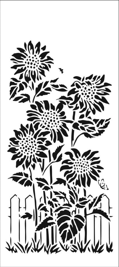 TCW2326 Sunflower Friends Slimline Stencil