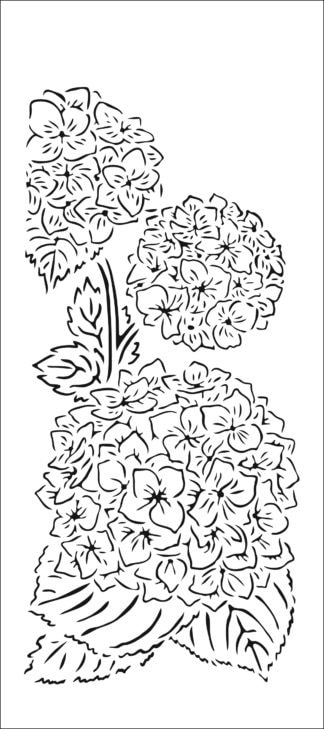 TCW2337 Hydrangea Bouquet Slimline Stencil