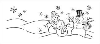 TCW2348 Snowman Family Stencil