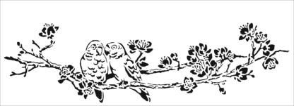 TCW2417 Love Birds 16½"x6' Sign Stencil