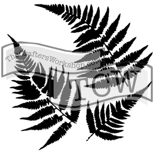 TCW Mini Ferns stencil