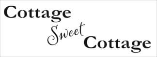 TCW2434 Cottage Sweet Cottage 16½"x6' Sign Stencil