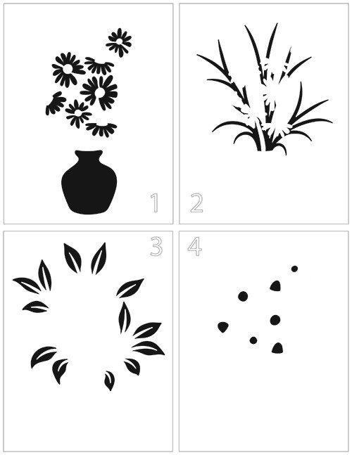 Abbie's Flower All-over Stencil, Stencil Supplies