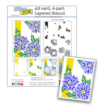 TCW6064 Layered Daisies Stencil