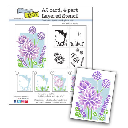 TCW6065 Layered Lotus Bouquet Stencil