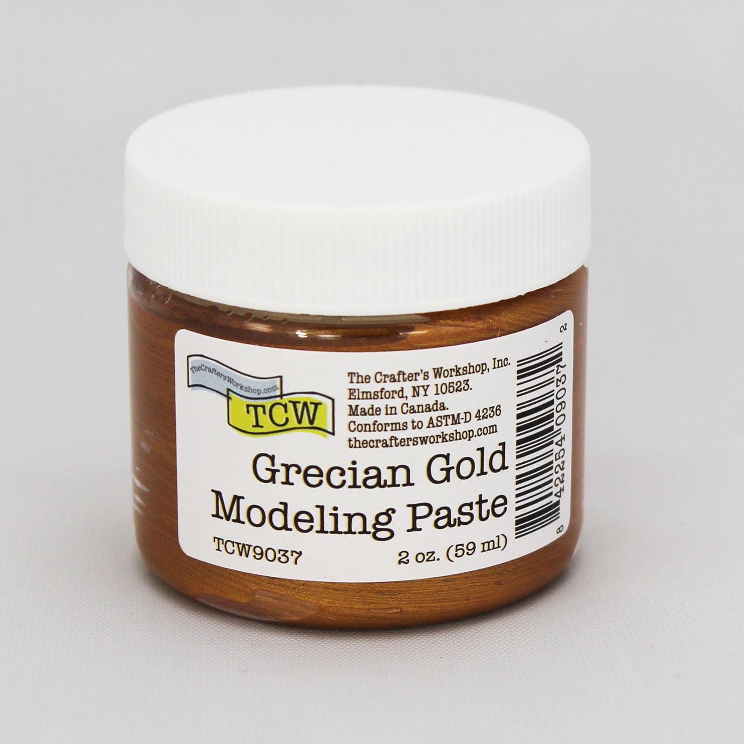 TCW9037 Grecian Gold Modeling Paste 2 oz.  The Crafter's Workshop Stencils  Stamps and Mixed Media Goodies