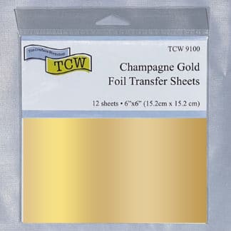 TCW9100 Foil Transfer Sheets 6x6 Champagne Gold